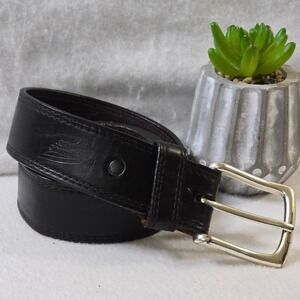 Red Wing Shoes Mens Leather Belt Solid Brass Buckle 42 96510 Black